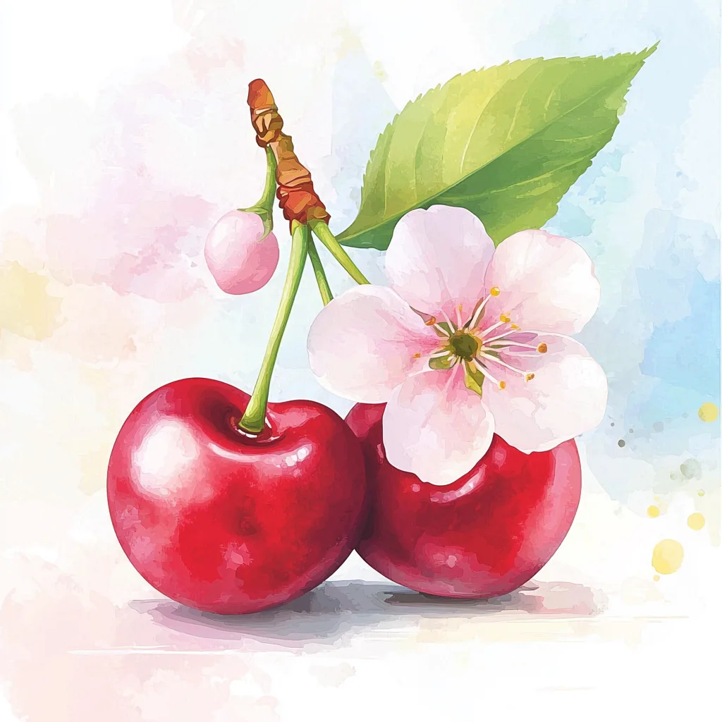 A vibrant cherry red flower with delicate pink petals surrounded by lush green leaves